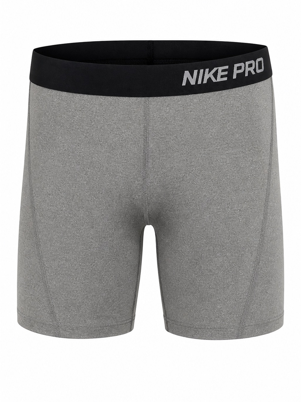 Nike Gray Compression Shorts with Black Waistband